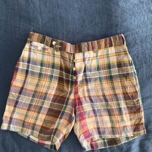 Ralph Lauren Multicolor Plaid linen Men's Shorts